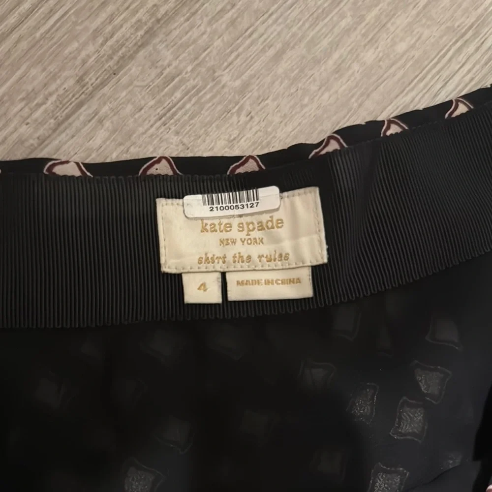 Kate Spade Pleated High Waisted Skirt Black Size 4